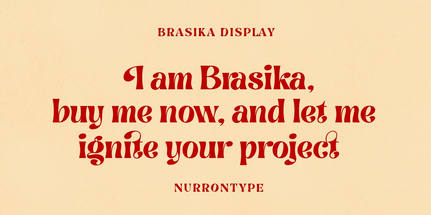 Przykład czcionki Brasika Display
